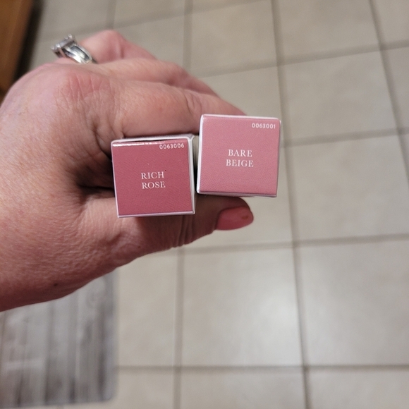 Laura Geller Modern Classic Matte Lip Gloss x 2 Bare Beige Rich Rose Nude Pink - Picture 4 of 5
